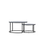 ebuy24 Twin salontafel set van 2 zwart.