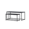 ebuy24 Staal salontafel set van 2 zwart.