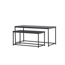 ebuy24 Staal salontafel set van 2 zwart.