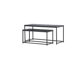 ebuy24 Staal salontafel set van 2 zwart.
