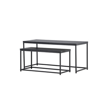 ebuy24 Staal salontafel set van 2 zwart.