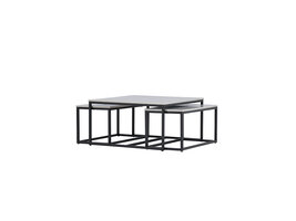 ebuy24 Solna salontafel set van 3 grijs.