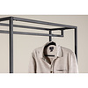ebuy24 Staal kapstok 2 planken, 3 kledingstangen zwart.