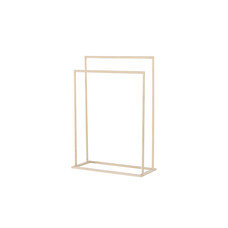 ebuy24 Alva kapstok voor handdoeken, 2 kledingstangen whitewash.