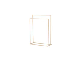 ebuy24 Alva kapstok voor handdoeken, 2 kledingstangen whitewash.