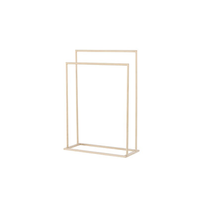 ebuy24 Alva kapstok voor handdoeken, 2 kledingstangen whitewash.