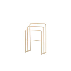 ebuy24 Drammen kapstok voor handdoeken, 3 kledingstangen whitewash.