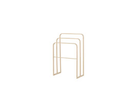 ebuy24 Drammen kapstok voor handdoeken, 3 kledingstangen whitewash.