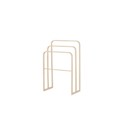 ebuy24 Drammen kapstok voor handdoeken, 3 kledingstangen whitewash.