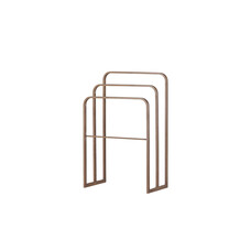 ebuy24 Drammen kapstok voor handdoeken, 3 kledingstangen mocca.