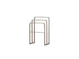 ebuy24 Drammen kapstok voor handdoeken, 3 kledingstangen mocca.