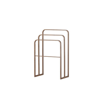 ebuy24 Drammen kapstok voor handdoeken, 3 kledingstangen mocca.