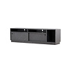 ebuy24 Girona TV-meubel 2 deuren, 3 planken zwart.