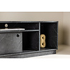 ebuy24 Girona TV-meubel 2 deuren, 3 planken zwart.