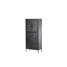 ebuy24 LaPaz vitrinekast 2 deuren, 3 laden zwart.