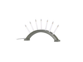 ebuy24 Kebnekaise adventskandelaar elektrisch 7 lichten groen.