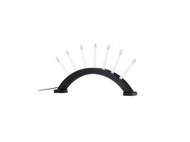 ebuy24 Kebnekaise adventskandelaar elektrisch 7 lichten zwart.