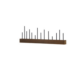 ebuy24 Kungsberget adventskandelaar elektrisch 14 lichten walnootdecor.