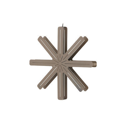 ebuy24 Säfsen kerstster met licht staal Ø80 cm hanglamp mocca.