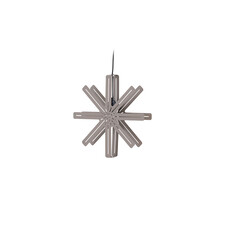 ebuy24 Säfsen kerstster met licht staal Ø40 cm hanglamp mocca.