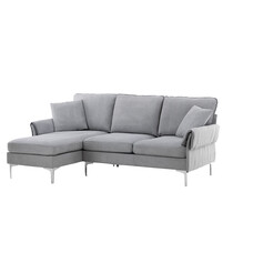 ebuy24 Toulouse bank chaise longue bank linkse grijs.