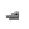 ebuy24 Toulouse bank chaise longue bank linkse grijs.