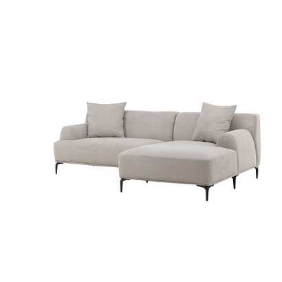 ebuy24 Viskan bank chaise longue bank rechtse lichtgrijs.