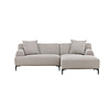 ebuy24 Viskan bank chaise longue bank rechtse lichtgrijs.