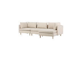ebuy24 Zero bank chaise longue bank rechtse beige.