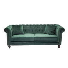 ebuy24 Velvet bank 3-zits velours groen.