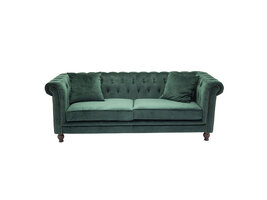 ebuy24 Velvet bank 3-zits velours groen.