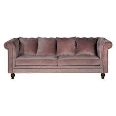 ebuy24 Velvet bank 3-zits velours roze.