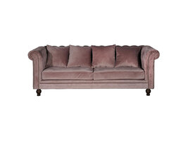 ebuy24 Velvet bank 3-zits velours roze.