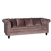ebuy24 Velvet bank 3-zits velours roze.