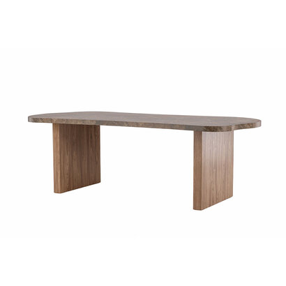 ebuy24 Eleonora eetkamertafel ovaal 100x230 cm bruin.