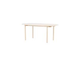 ebuy24 Andy eetkamertafel ovaal 90x180 cm whitewash.