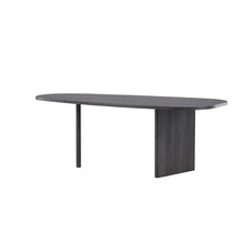 ebuy24 Grönvik eetkamertafel ovaal 100x220 cm zwart.