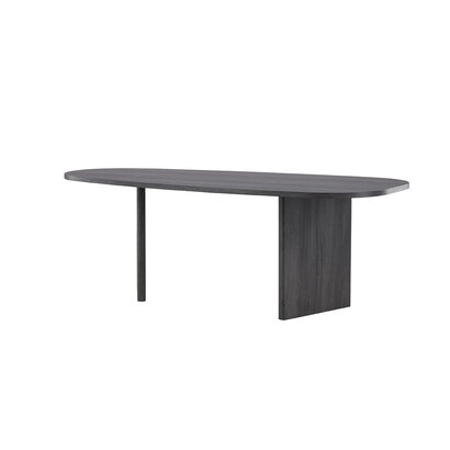 ebuy24 Grönvik eetkamertafel ovaal 100x220 cm zwart.