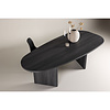 ebuy24 Grönvik eetkamertafel ovaal 100x220 cm zwart.