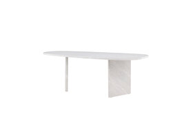 ebuy24 Grönvik eetkamertafel ovaal 100x220 cm wit.