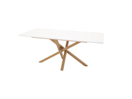 ebuy24 Piazza eetkamertafel 90x180 cm wit.