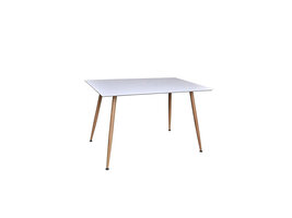 ebuy24 Polar eetkamertafel 75x120 cm wit.