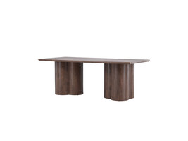 ebuy24 Olivia eetkamertafel 100x210 cm mocca.