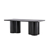 ebuy24 Olivia eetkamertafel 100x210 cm zwart.