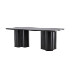 ebuy24 Olivia eetkamertafel 100x210 cm zwart.
