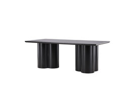 ebuy24 Olivia eetkamertafel 100x210 cm zwart.