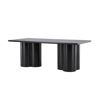 ebuy24 Olivia eetkamertafel 100x210 cm zwart.