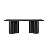 ebuy24 Olivia eetkamertafel 100x210 cm zwart.