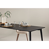 ebuy24 Ellis eetkamertafel 85x230 cm zwart.