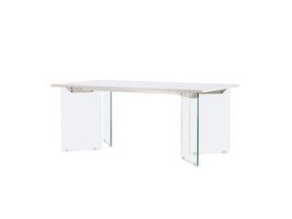 ebuy24 Ester eetkamertafel 90x180 cm lichtgrijs.